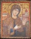 Icon of Virgin Mary from the Coptic Orthodox Church of Saint Barbara in Cairo, Egypt. Royalty Free Stock Photo