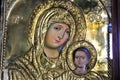 Icon of Virgin Mary with Jesus Christ Royalty Free Stock Photo