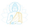 Icon Visakha Bucha, Makha Bucha Day Royalty Free Stock Photo