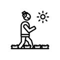 Black line icon for Walking, wander and rove