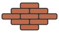 Icon wall brick, masonry logo texture, design house construction home Royalty Free Stock Photo