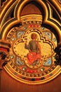 Icon on the wall of lower level of royal palatine chapel, Sainte Chapelle, Paris