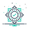 Mix icon for Warranties, guarantees and approval Royalty Free Stock Photo