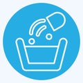 Icon Washing Poder. related to Laundry symbol. blue eyes style. simple design editable. simple illustration