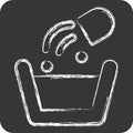 Icon Washing Poder. related to Laundry symbol. chalk Style. simple design editable. simple illustration