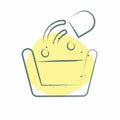 Icon Washing Poder. related to Laundry symbol. Color Spot Style. simple design editable. simple illustration