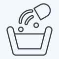 Icon Washing Poder. related to Laundry symbol. line style. simple design editable. simple illustration