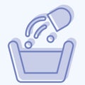 Icon Washing Poder. related to Laundry symbol. two tone style. simple design editable. simple illustration