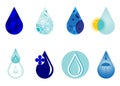 Icon water drop. Royalty Free Stock Photo