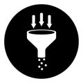 icon water funnel vector