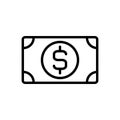 Black line icon for Wealth, money and riches