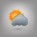 Icon weather. Cloud sun