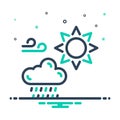 Mix icon for Weather, raindrop and rainy