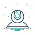 mix icon for camera, cctv and webcam Royalty Free Stock Photo