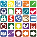 Webpage icons collection color interfaces.