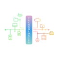 Icon for website and mobile application. Flat design. Technology Communication.
