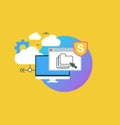 Icon for website and mobile application. Flat design. Technology Communication.