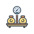 Color illustration icon for Weight, sinker and stowage