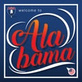 The Icon Welcome to Alabama Inner Glow Royalty Free Stock Photo