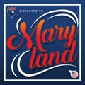 The Icon Welcome to Maryland inner Glow & Shadow Royalty Free Stock Photo