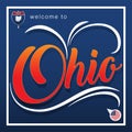 The Icon Welcome to Ohio Inner Glow & Shadow Design Royalty Free Stock Photo
