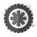 Icon Wheel. related to Car ,Automotive symbol. comic style. simple design editable. simple illustration