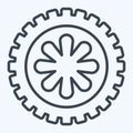 Icon Wheel. related to Car ,Automotive symbol. line style. simple design editable. simple illustration