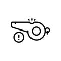 Black line icon for Foul, whistle and sport Royalty Free Stock Photo