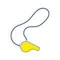 Icon of whistle on lace