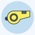 Icon Whistle. related to Sports Equipment symbol. color mate style. simple design editable. simple illustration