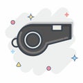 Icon Whistle. related to Sports Equipment symbol. comic style. simple design editable. simple illustration