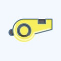 Icon Whistle. related to Sports Equipment symbol. doodle style. simple design editable. simple illustration