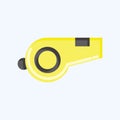 Icon Whistle. related to Sports Equipment symbol. flat style. simple design editable. simple illustration