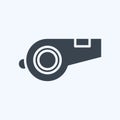 Icon Whistle. related to Sports Equipment symbol. glyph style. simple design editable. simple illustration