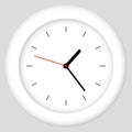 Icon of a white round clock Royalty Free Stock Photo