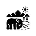 Black solid icon for Wildlife, fauna and flora