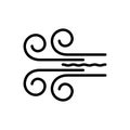 Black line icon for Wind, air and atmosphere Royalty Free Stock Photo