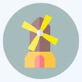Icon Windmill. suitable for Garden symbol. flat style. simple design editable. design template vector. simple symbol illustration Royalty Free Stock Photo