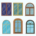 Icon of a window in a fashionable flat style