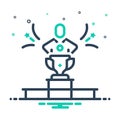 Mix icon for Winner, reward and trophy Royalty Free Stock Photo