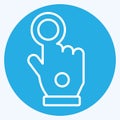 Icon Wired Glove. related to 3D Visualization symbol. blue eyes style. simple design editable. simple illustration