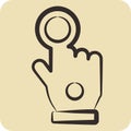 Icon Wired Glove. related to 3D Visualization symbol. hand drawn style. simple design editable. simple illustration