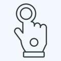 Icon Wired Glove. related to 3D Visualization symbol. line style. simple design editable. simple illustration