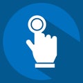 Icon Wired Glove. related to 3D Visualization symbol. long shadow style. simple design editable. simple illustration