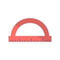 Icon of wooden protractor tool