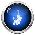 Icon Of Worm On Hook Royalty Free Stock Photo