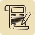Icon Writing. related to Communication symbol. hand drawn style. simple design . simple illustration