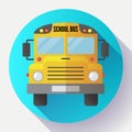 Yellow school bus icon Isolated on white background Royalty Free Stock Photo