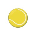 Icon of yellow tennis ball in cartoon style. Isolated object on white background Royalty Free Stock Photo