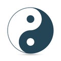 Icon Yin-Yang, vector.